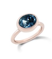 Anello Sangiorgi Preziosi Donna Candy in Oro Topazio blu FA4404R57.FIORE ROBERTA